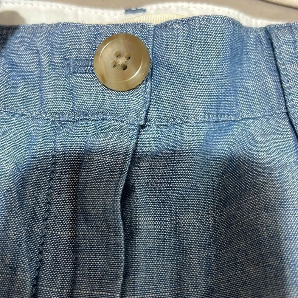 Crewcuts Factory Girls' chambray pleated short blue size 5 NWOT